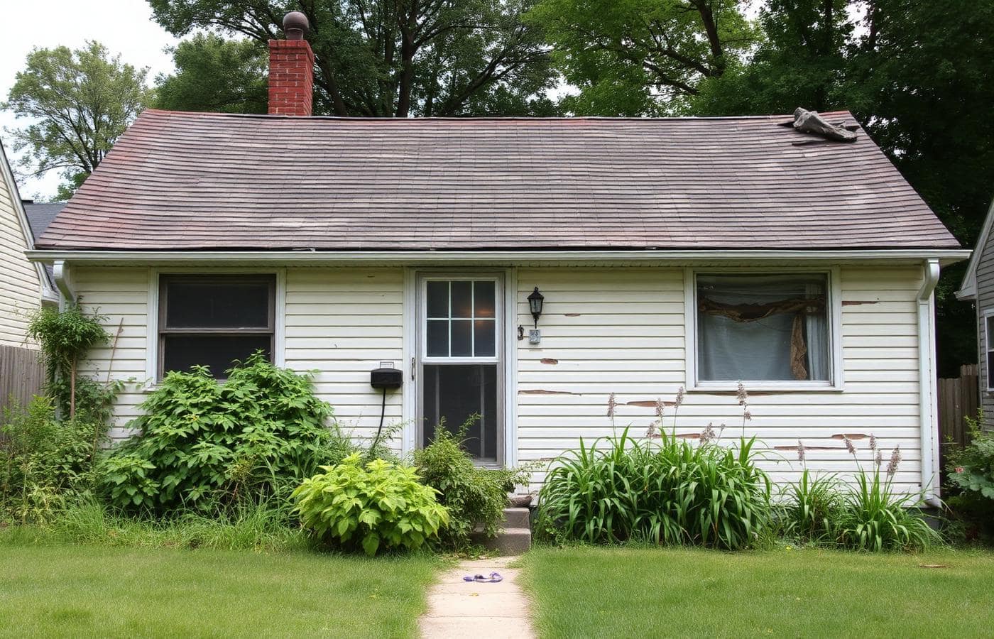 Older suburban New Jersey home in need of repairs, illustrating an as-is sale