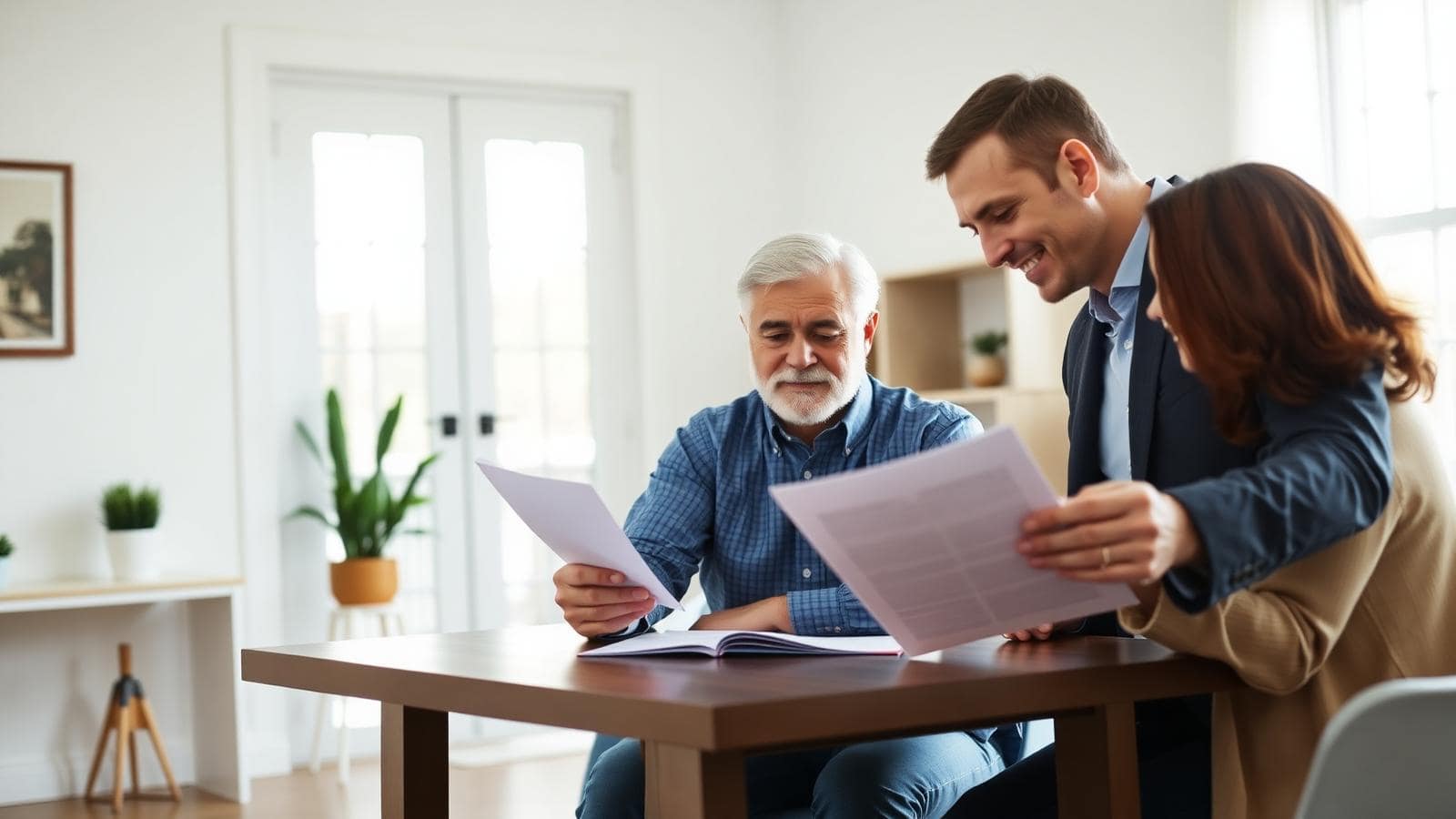 New Jersey homeowner reviewing documents for a cash home closing.
